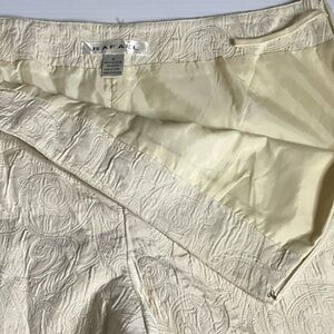 RAFAEL Cream Textured Embroidered Pants